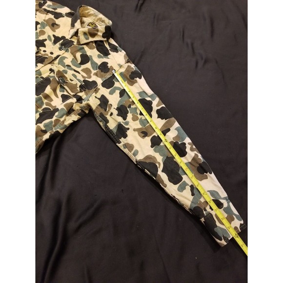 Vtg Deerskin Melton Flannel Hunting Shirt Men’s M Brown Camo 100% Cotton USA - Picture 9 of 9